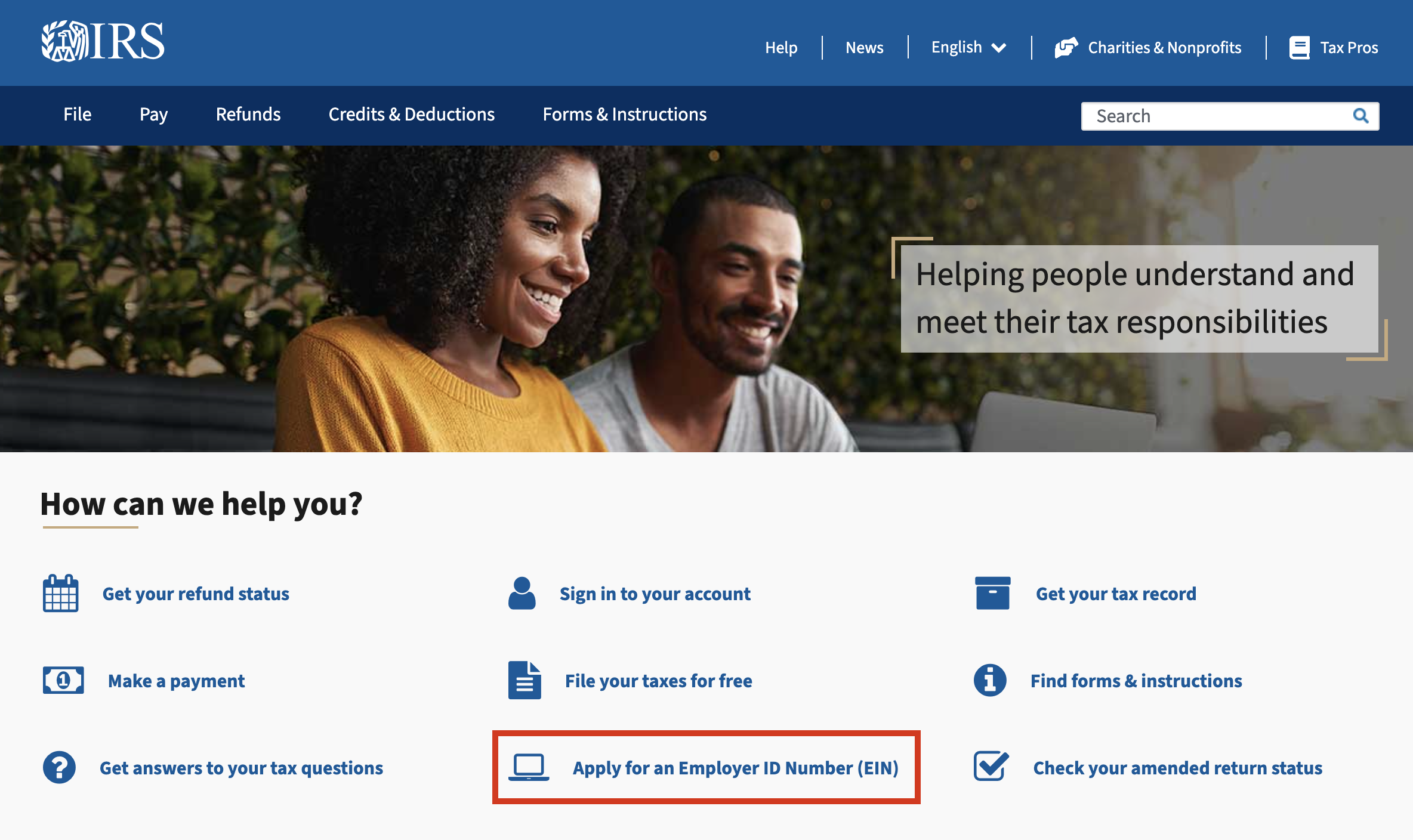 IRS Homepage