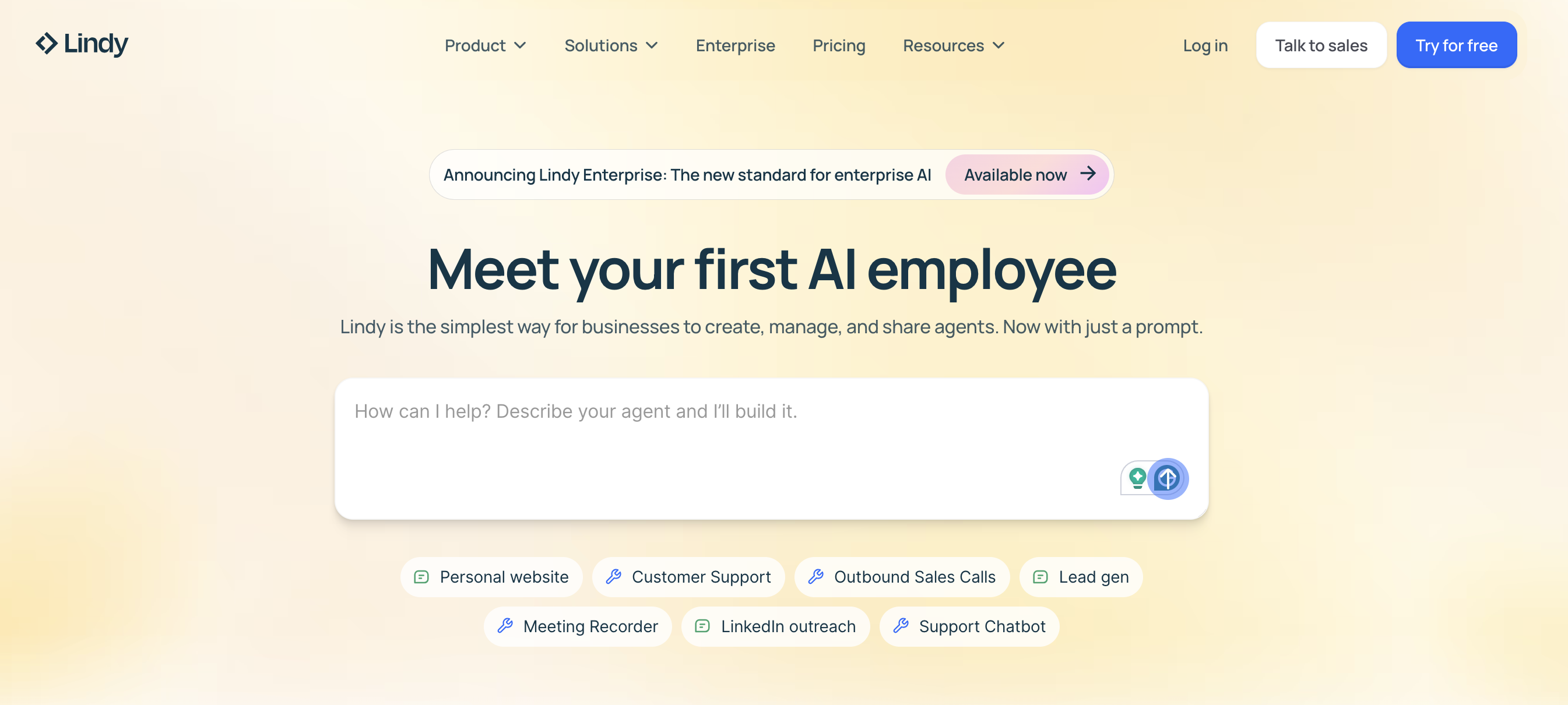 Lindy AI Prompt Window